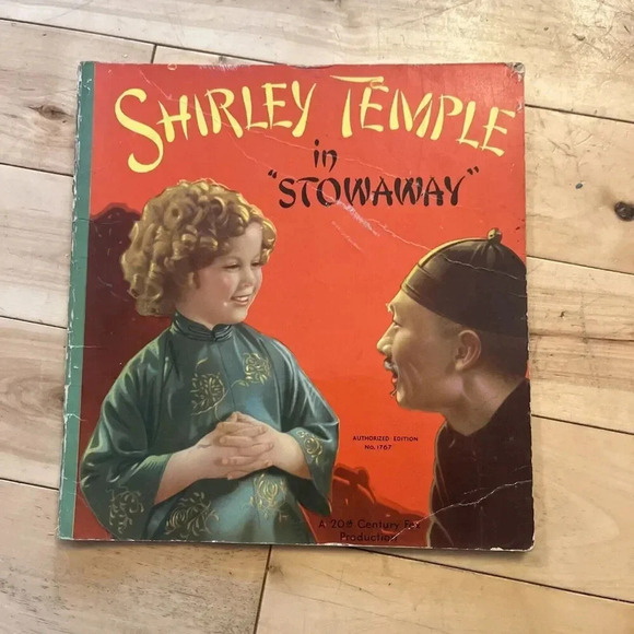 1937 "SHIRLEY TEMPLE IN 'STOWAWAY'" BOOK - SAALFIELD - CHILD MOVIE STAR - Picture 1 of 3